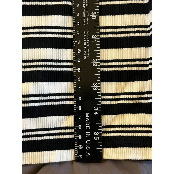 BCBGeneration Black White Stripe Stretch Knit Tank Midi Sundress Small - Picture 8 of 8